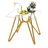 Tisch Square Tempered Glass Dining Table with Metal Legs-128396950