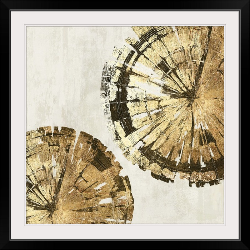 «Gold Plate III», reproduction d'art de Pinehurst, H 24 po x l 24 po x p 1 po, Cadre noir