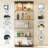 5-Tier Display Cabinet with Dual Glass Doors, Cabinet Display Case Tempered Glass Curio Cabinet with Human Body Sensor & 3-Color LED Lights for Collectibles, Wine, Living Room (Black)-1830752715
