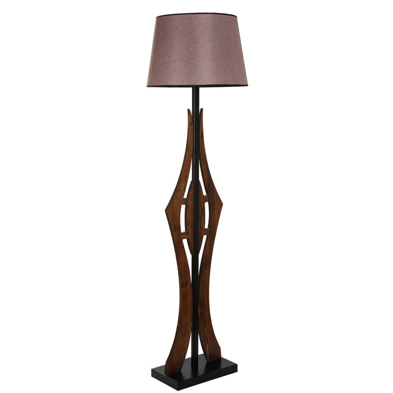 Lampe sur pied 65 po Burnes, Vieux rose