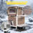 2-Story Heated Outdoor Cat House for Winter, Insulated Cat House for Outdoor Indoor, Weatherproof Cat Shelter with Warm Liner for Feral & Stray Cats