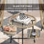 Outsunny 3 Pieces Rattan Bistro Set with Cushions Outdoor Patio Light-1095378668
