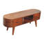 Table basse avec pieds en bois massif avec rangement Capricorni