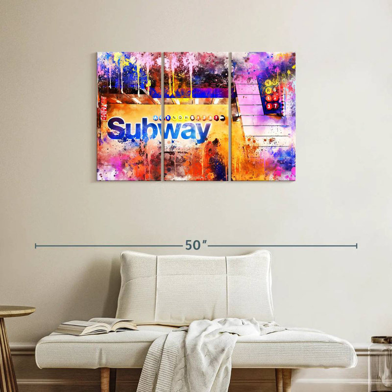Nicci Subway I, H 24 po x l 38 po