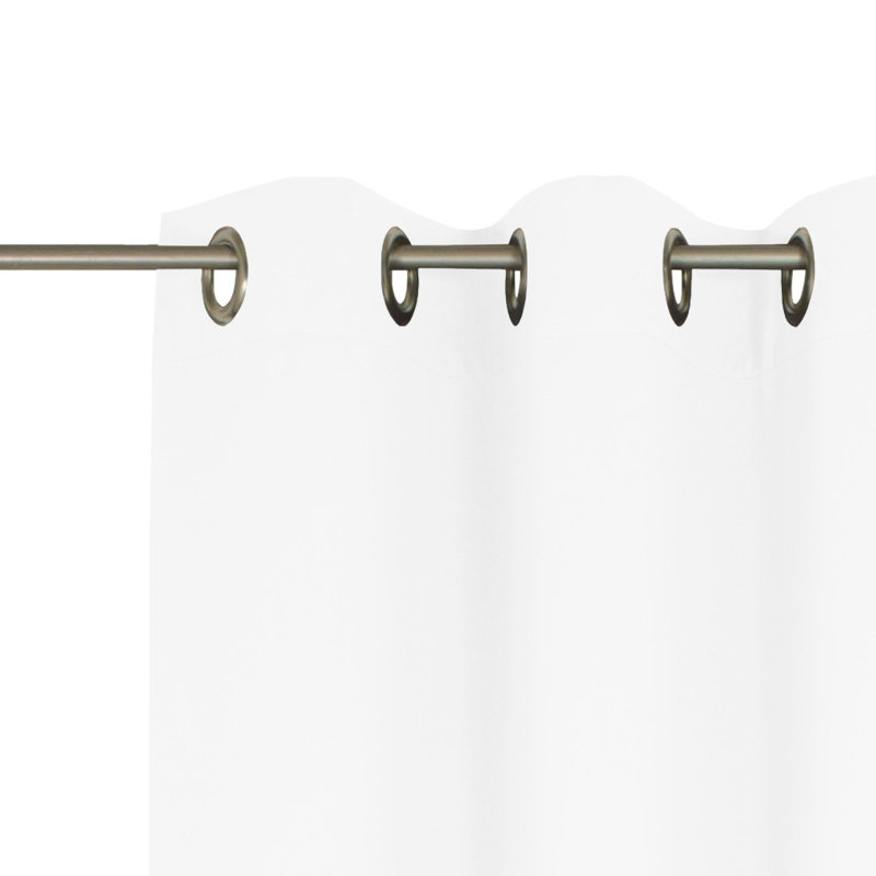 Newbury 67% Polyester And 33% Cotton Room Darkening Single Curtain Panel, 130cm Width x 295cm Drop, White