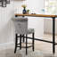 Ockton Upholstered Counter Stool with Solid Wood Frame