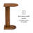 Bobby Solid Wood C Shaped End Table-895541863