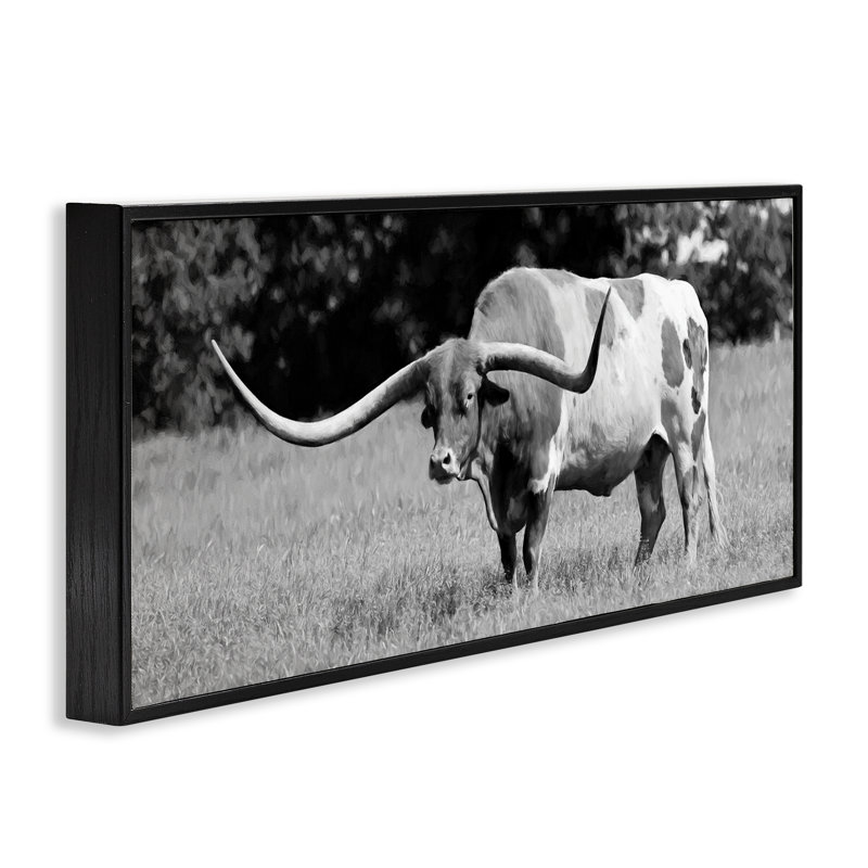 Giclée tachetée dans une prairie, design par Lori Deiter, H 10 po x l 24 po, Giclée encadrée noir minuit