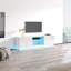 Meuble télé 70 po avec éclairage DEL, finition ultrabrillante, rangement multimédia Orduna-527175856