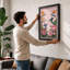 Hummingbirds and Blooms Botanical - Framed Print-915781842-915781853