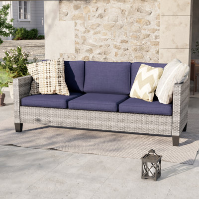 3 Person Sofa with Cushions Patio Sofa for Outdoor Patio by Causeway Bay