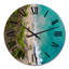 Vue aérienne de la plage de l'île tropicale turquoise - horloge murale nautique et côtière-498437570