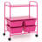 Rolling Storage Cart With 4 Drawers & 2 Shelves Multipurpose Plastic Trolley On Wheels-106694246