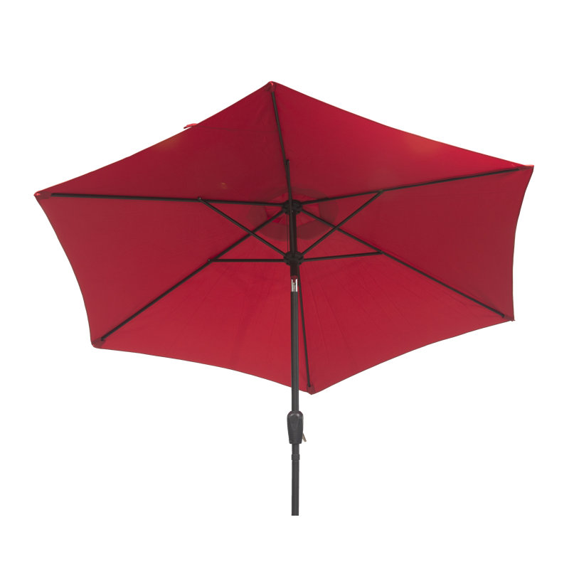 Parasol de marché 9 pi Mannie, Rouge