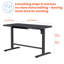 Electric Height Adjustable Sit-Stand Glass Desk with Pivot Drawers for Home Office, Single Motor-192463075
