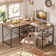 Haigh L Shaped Desk with Shelves 86.6 Inch, Reversible Corner Computer Desk or 2 Person Long Table