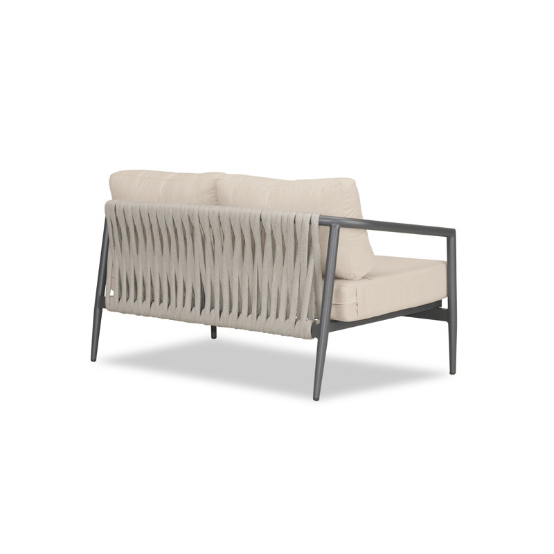 Olio Outdoor 2 - Seat Loveseat, Canvas Flax Sunbrella® Canvas, Slate