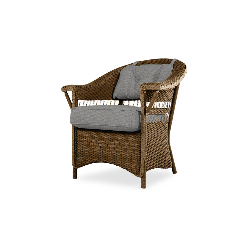 Nantucket Outdoor Dining Armchair, Sandberg Pewter, Bark
