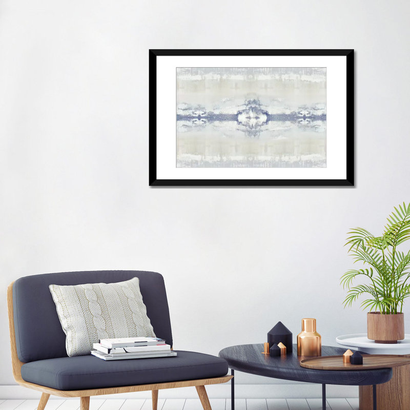 « symmetry symmetry iii », reproduction d’impression sur toile, H 16 po x l 24 po x P 1 po, Papier d'art encadré noir, Blanc
