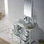 Ensemble de meuble-lavabo de salle de bain simple avec miroir 48 po Mance-24551109