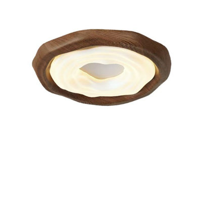 Plafonnier à spectre complet, avec un style wabi-sabi rétro simple et un design exquis en forme de biscuit, adapté à l'éclairage des chambres et des petits salons.