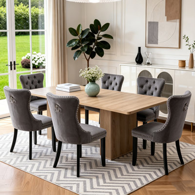 Extendable Dining Table Set, 63"-78.74" Expanding Kitchen Table with Upholstered Chairs, Rectangle Extendable Dining Room Table with Storage
