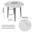 Round Dining Table And 4 Chairs Set, 5pcs Dining Room Sets For Restaurant Kitchen Office, 2-4 Seaters Marble Table And Light Khaki Microfiber Silicone Leather Kitchen Chairs Set Of 4-652617675-652617672