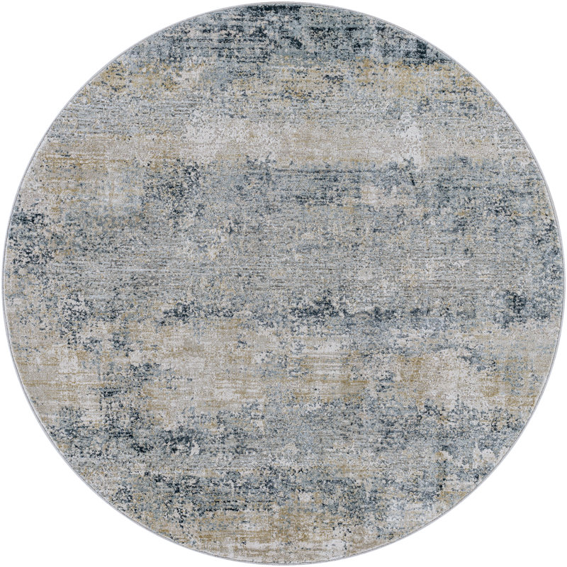 Basso Abstract Indoor Rug, Round 5'