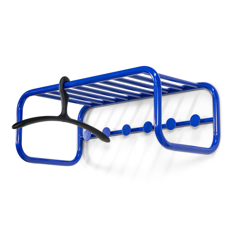 Retro Steel Wall 5 - Hook Coat Rack, Blue