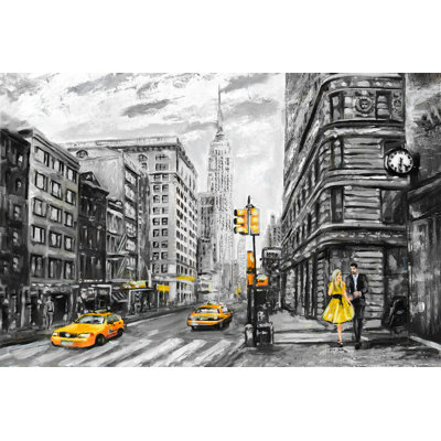 New York - Single Picture Frame Print on Canvas