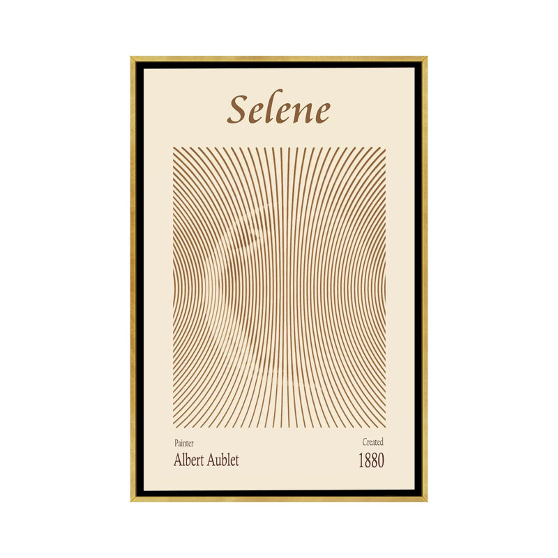 Selene - Albert Aublet - reproduction d'art sur toile encadrée, 60" x 40", Framed Canvas, Gold
