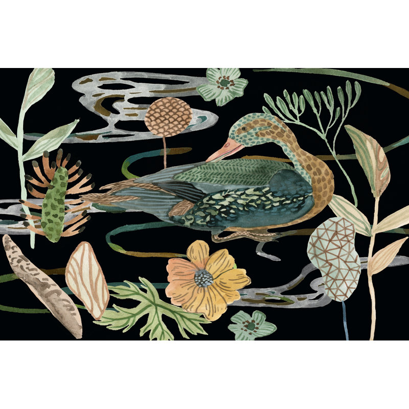Duck In River I by Melissa Wang - Wrapped Canvas Print, 30.48cm H x 45.72cm W