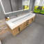 Finition du meuble-lavabo mural simple 72 po Jessica: chêne blanc-72495644