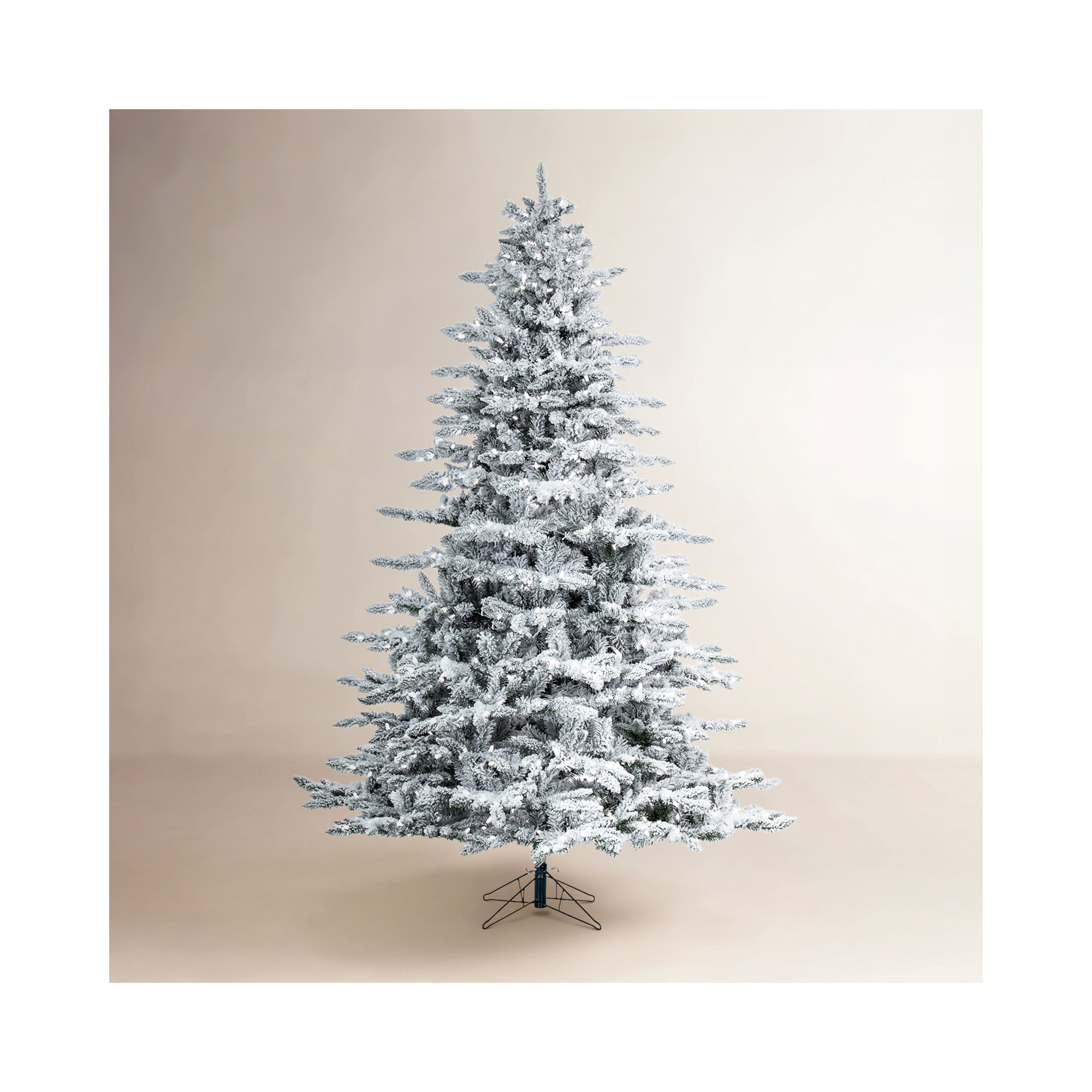 Utica Flocked Fir Artificial Christmas Tree, 7.5'
