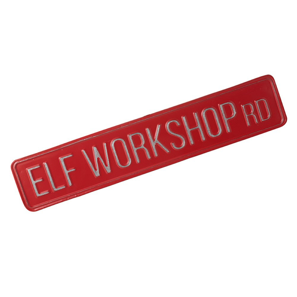 Elf Workshop Rd. Sign