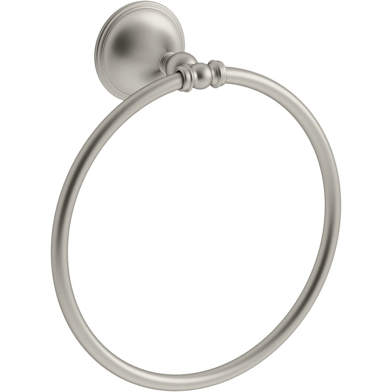 Decorative Towel Ring, Vibrant Brushed Nickel