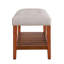 Banc en tissu et finition chêne Charla-598475104