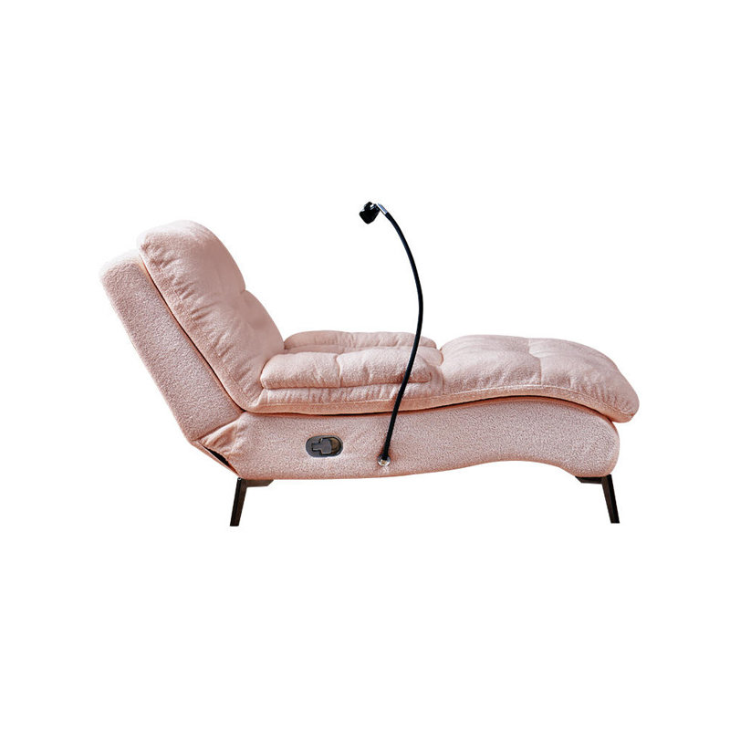 Chaise longue rembourrée Vershaun, Rose