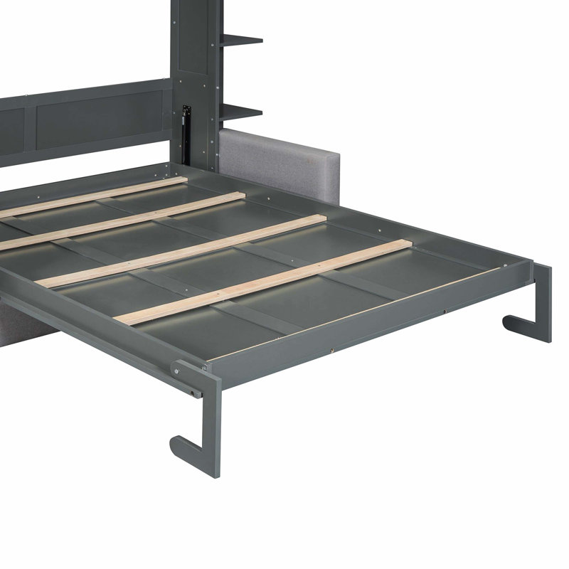 Wall Murphy Bed Paired with Upholstered Sofa