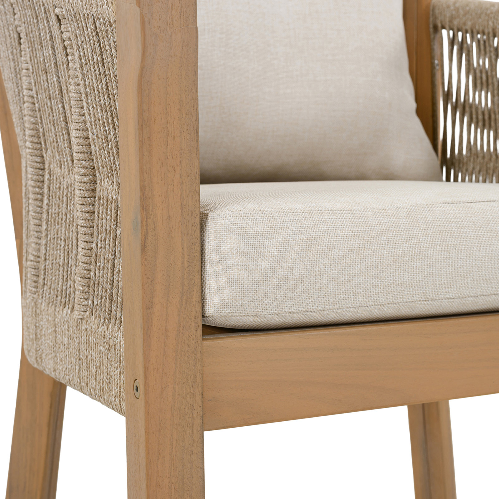 Acacia Patio Armchair, Taupe