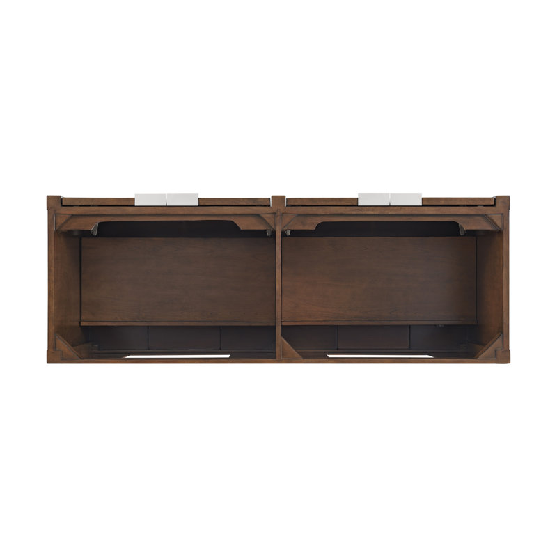 Through Lines 60" Double Bathroom Vanity, Brown