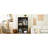 Grey 60.6'' Tall Display Cabinet With Two Drawers And Led Lighting - Modern Style Storage For Living Room, Office, Study Tempered Glass Door & Adjustable Shelves In With Door, Lighting, Drawers,