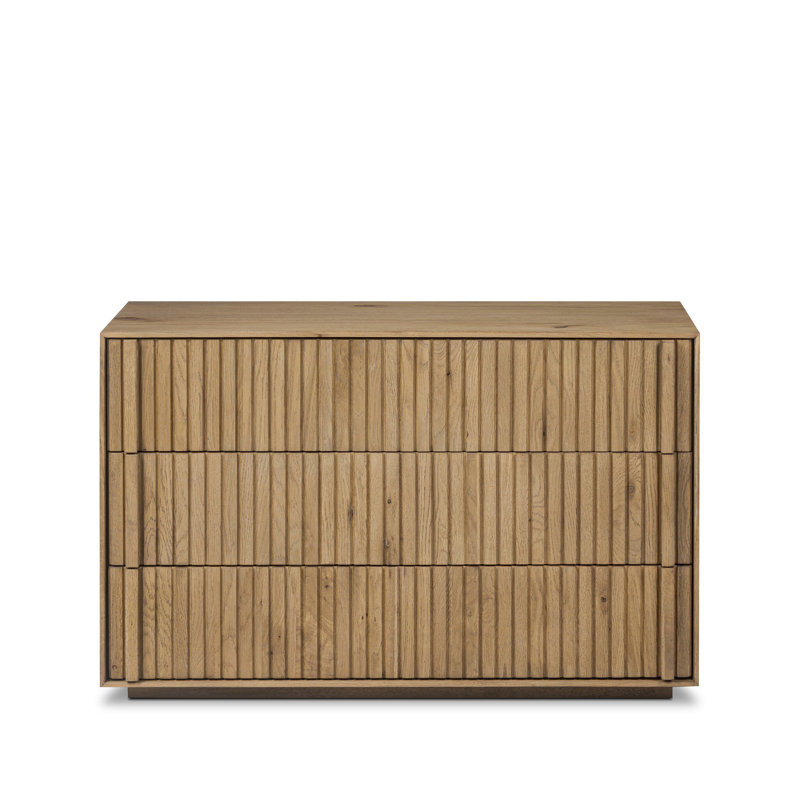 Leo 3 - Drawer Nightstand, Rustic Light Natural Oak