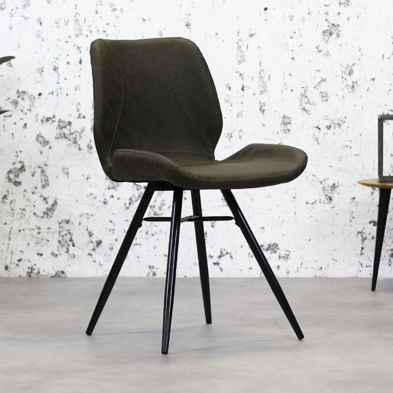 West Valley City Upholstered Dining Chair, Green