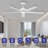 52" Emileo Ceiling Fan with LED Lights White-1344269466