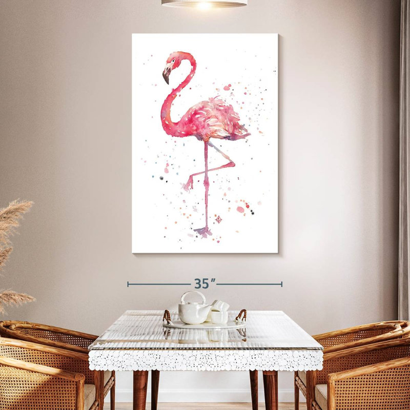 Brampt A Flamingo's Fancy, H 51 po x l 34 po