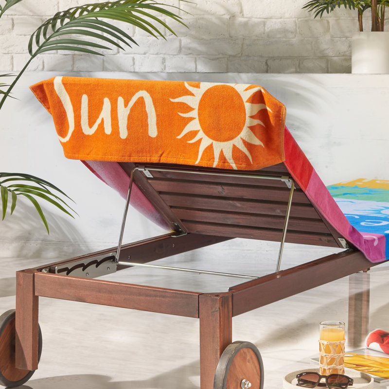 Block Stripe Cotton Beach Sun Lounger Towel