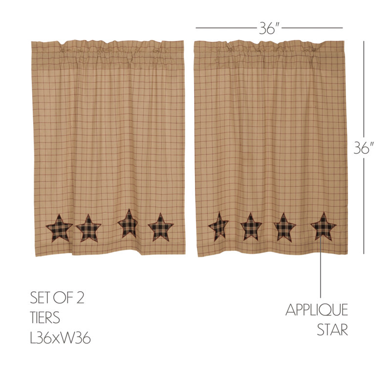 Rideau de café Applique, H 36 po x l 36 po