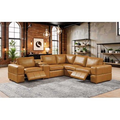 Canapé modulaire en cuir Thampstra