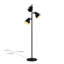 Lampe sur pied contemporaine Opus noir à 3 lumières, réglable